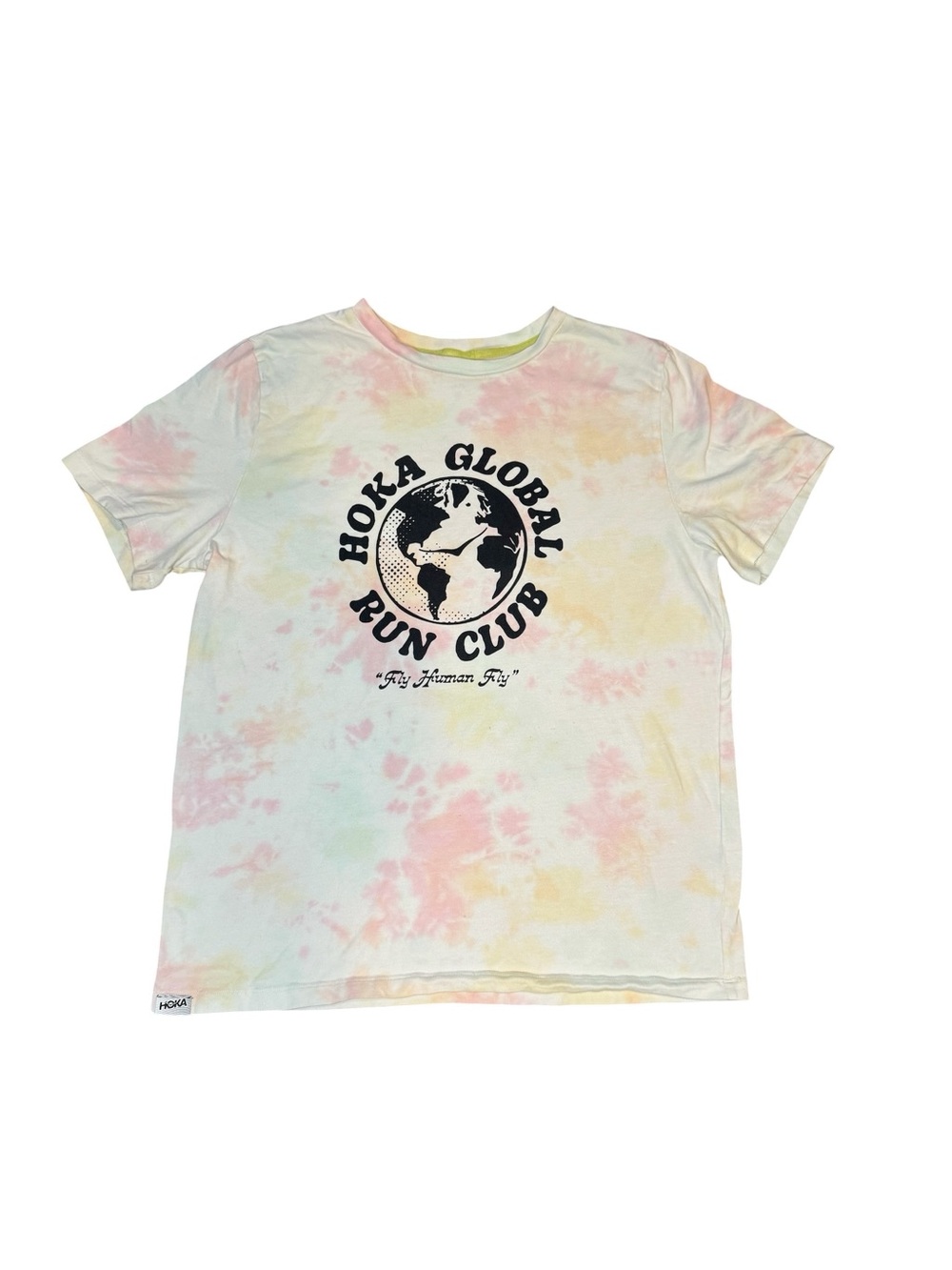 HOKA ONE ONE Global Run Club Tie Dye Graphic T-Shirt Size L